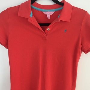 Lilly Pulitzer polo shirt coral color XS